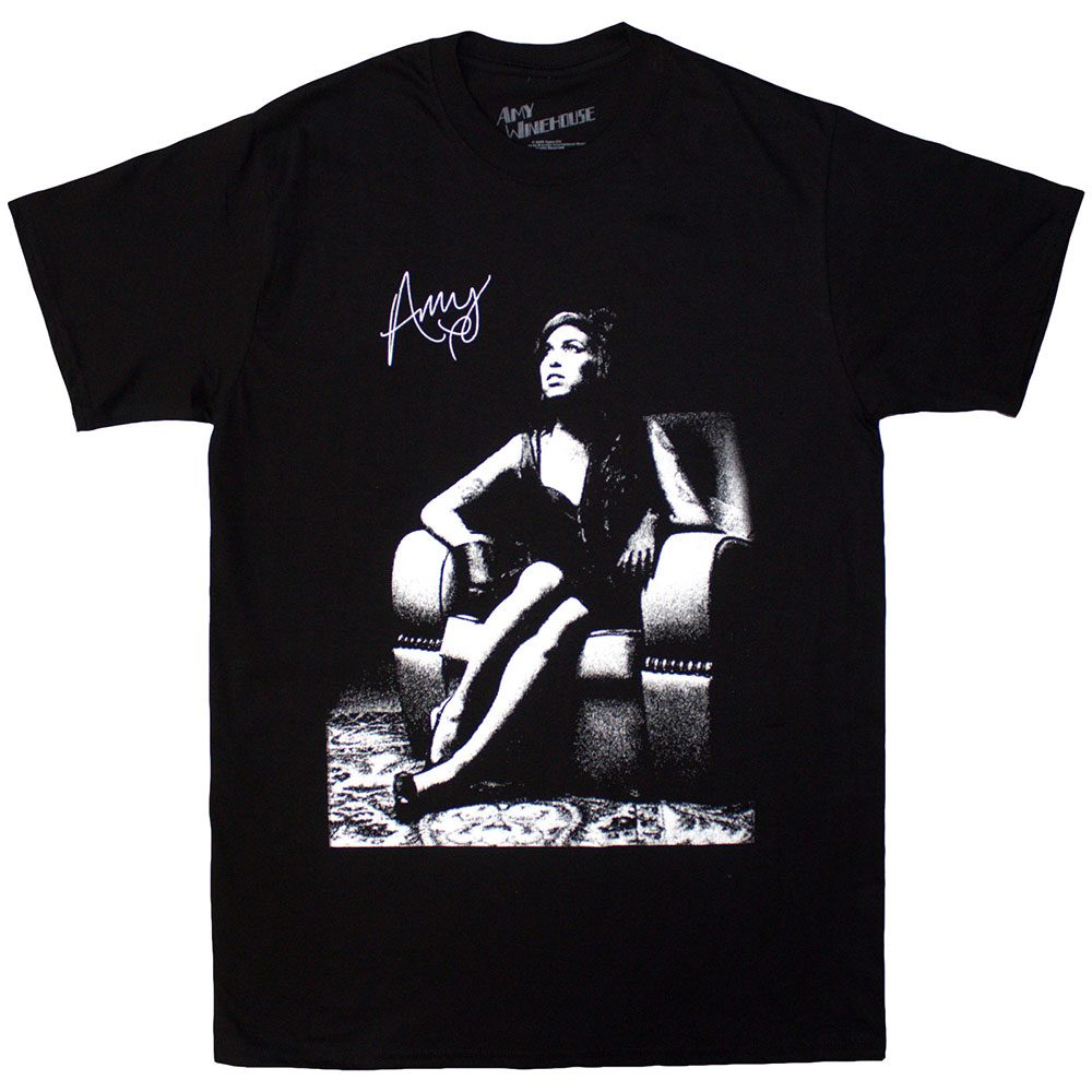 Amy Winehouse - Chair Heren Tshirt - Zwart